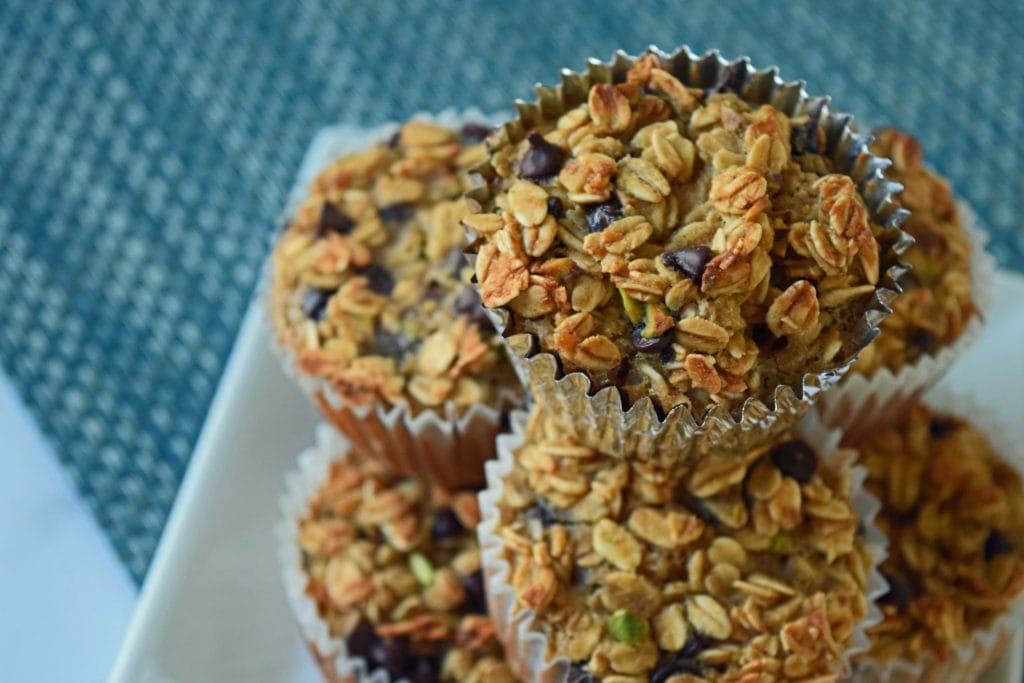 Peanut Butter Baked Oatmeal Muffins