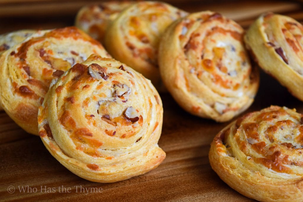 Cheesy Bacon Pinwheels with Crescent Rolls