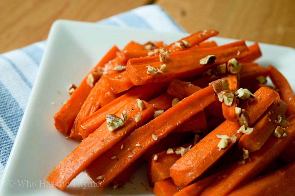 Simple roasted browned butter carrots