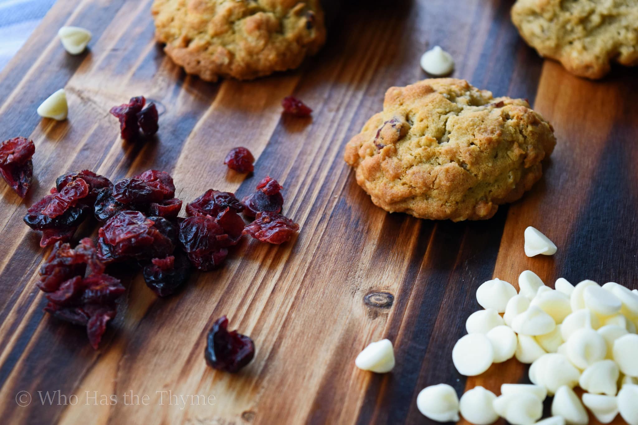 Holiday Winter Dessert Dried Cranberries White Chocolate Chips Oatmeal Cookies