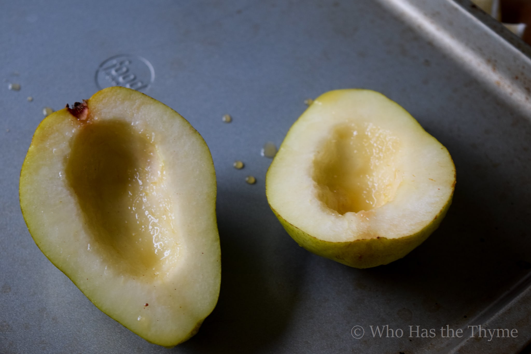 Healthy Bartlett Pear Cut in Half for Baking
