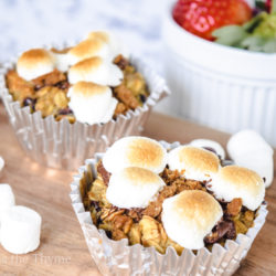 Healthy gluten free s'mores baked oatmeal