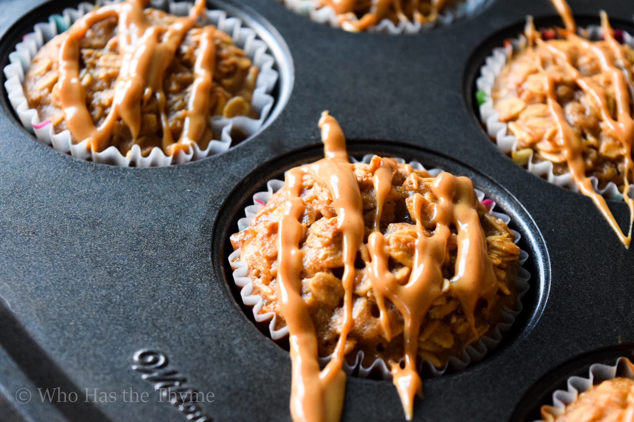Peanut butter and jelly baked oatmeal cups