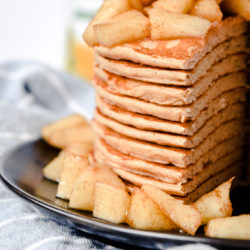 Stack of GF Apple Cinnamon Pancakes