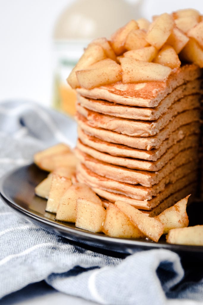 Stack of GF Apple Cinnamon Pancakes