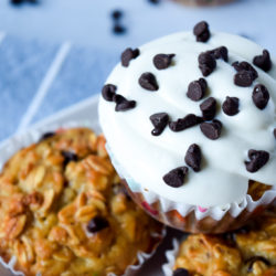 Choc Chip Cheesecake Baked Oatmeal Muffins