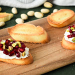 Crostini with Pomegranates and Pistachios