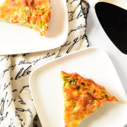 Slices of Crustless Holiday Quiche