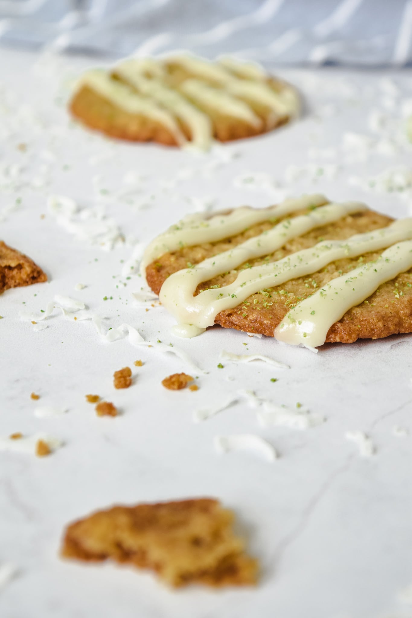Gluten Free Coconut Lime Cookies with Lime Drizzle