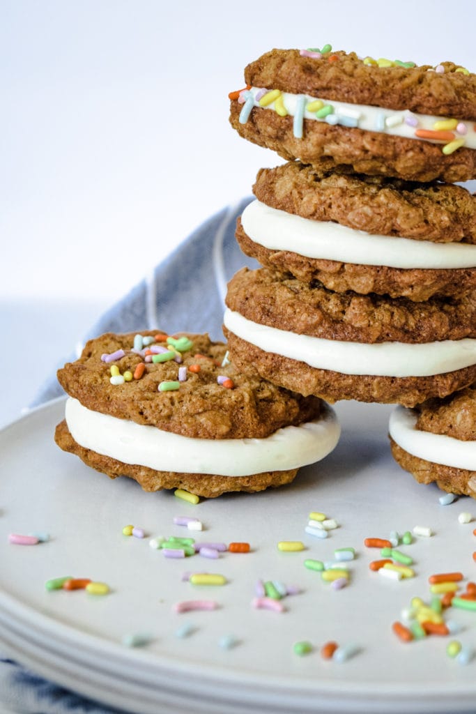 Stack of Gluten Free Oatmeal Cream Pies