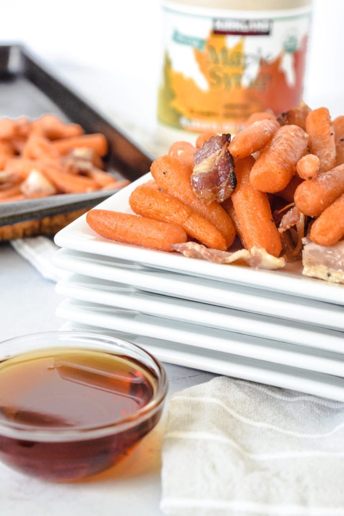 Roasted Maple Bacon Baby Carrots