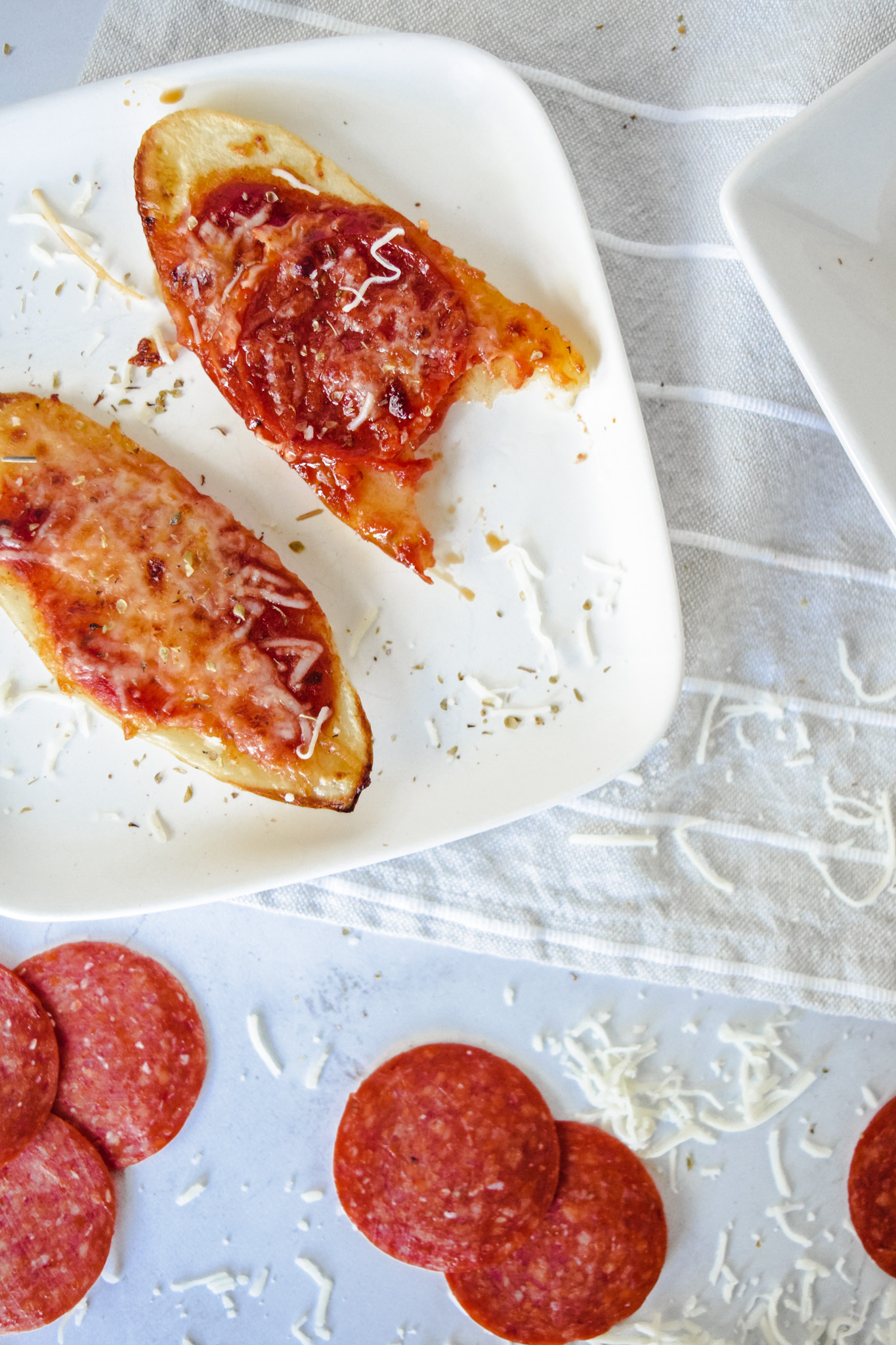 Pepperoni Pizza Potato Planks