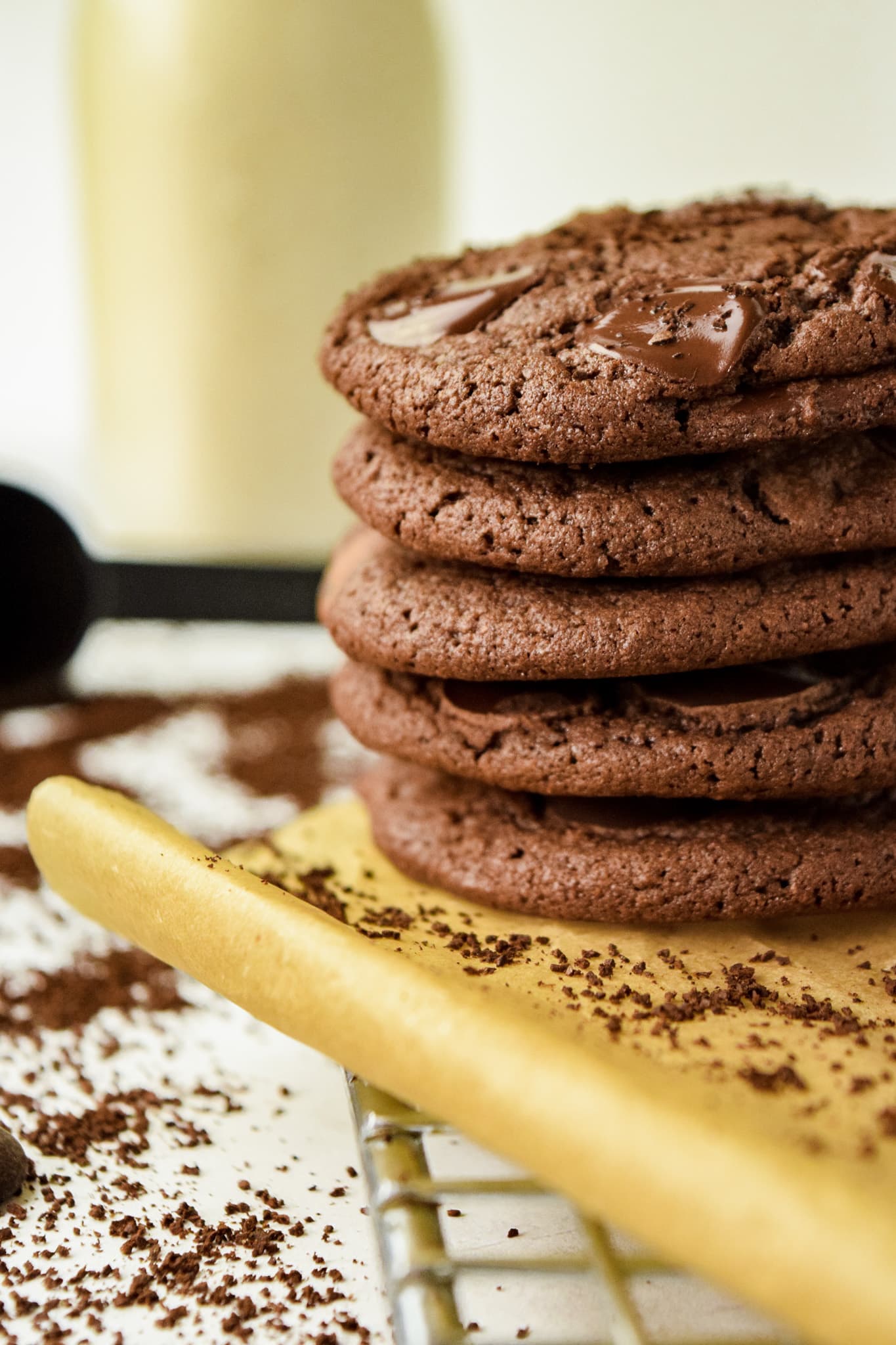Gluten Free Dark Chocolate Cookies with Coffee Extract