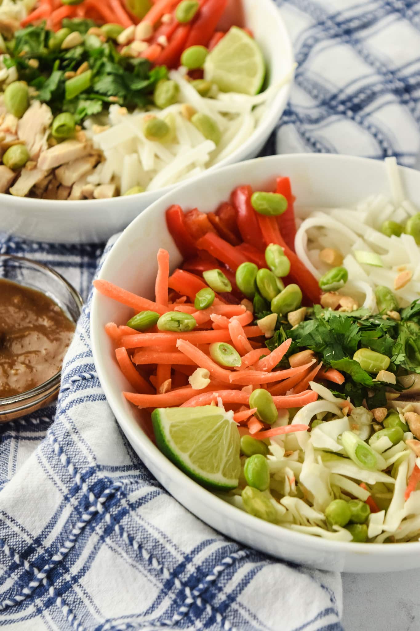 Gluten Free Thai Noodle Salad with Peanut Dressing