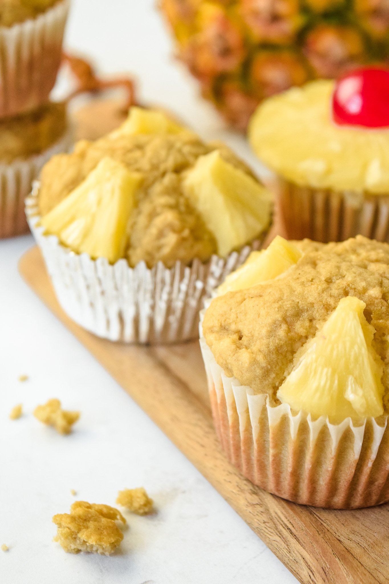 Gluten Free Pineapple Muffins with Canned Pineapple