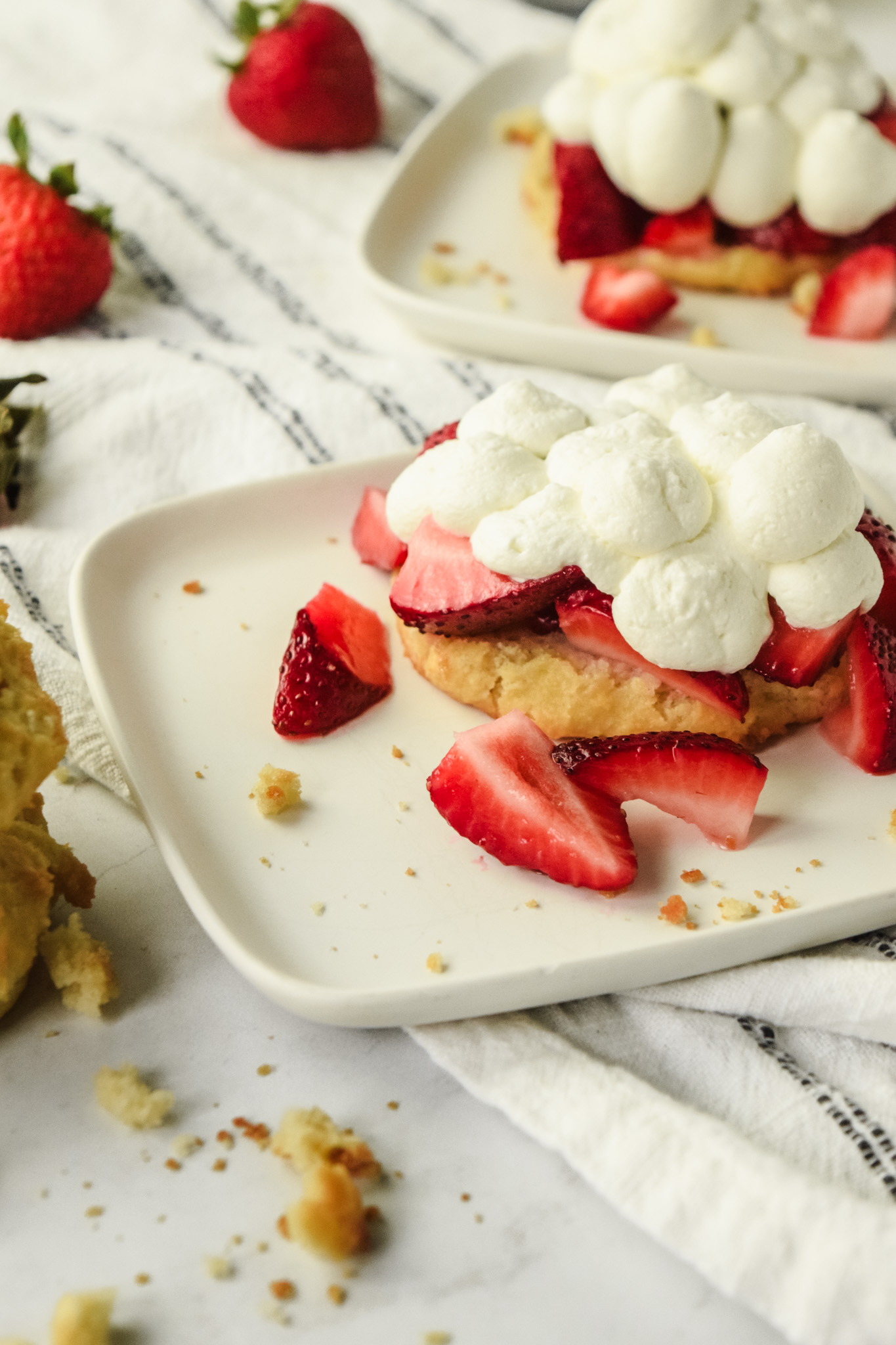 Gluten Free Biscuits with Fresh Strawberries and Whipped Cream