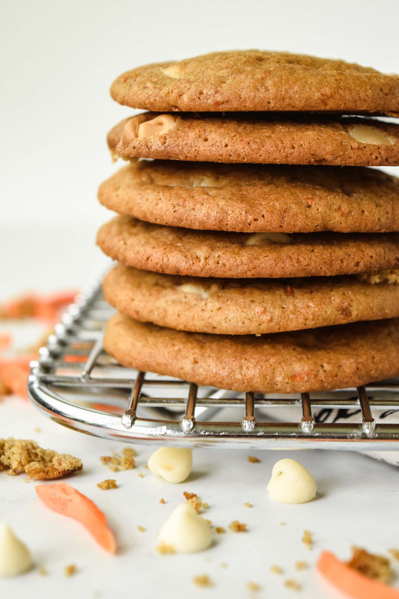 Stack of Gluten Free Carrot Cake Cookies