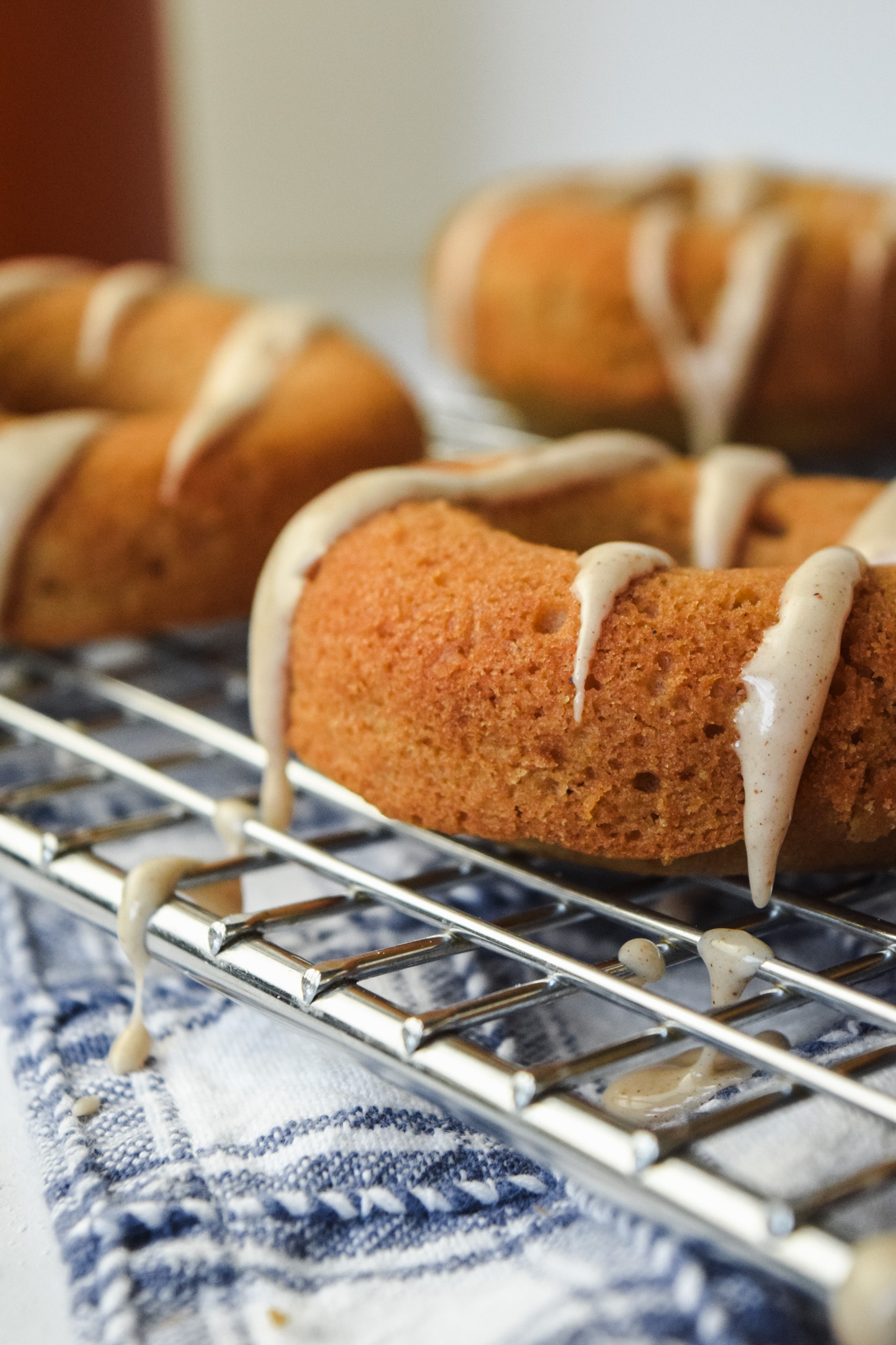 Gluten Free Baked Apple Cider Doughnuts with a Sweet Cinnamon Glaze