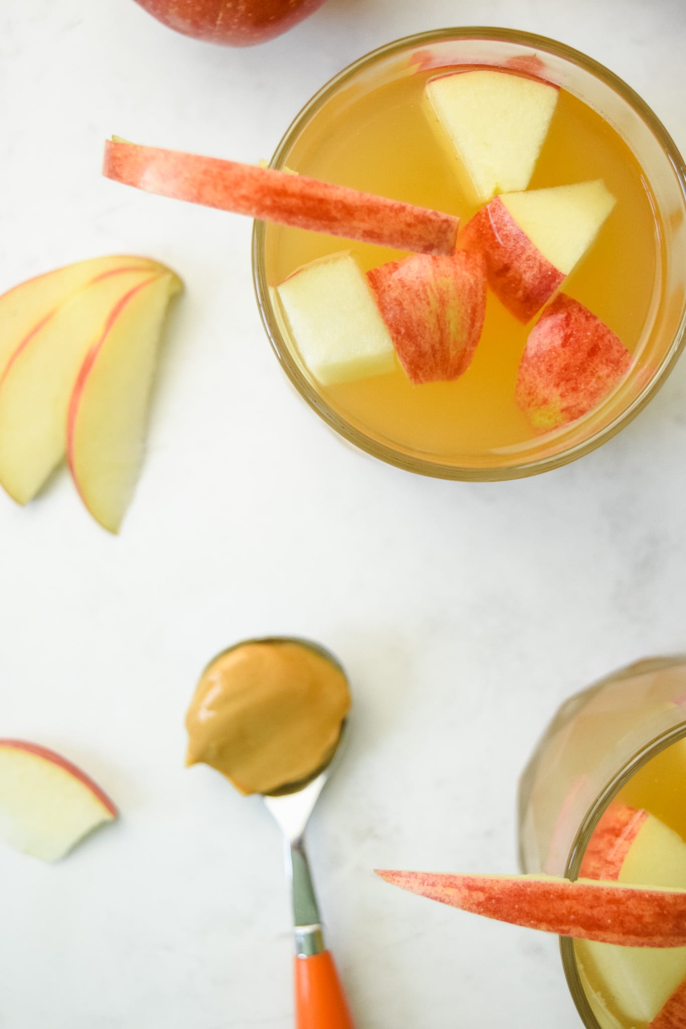 apple cider sangria with peanut butter whiskey