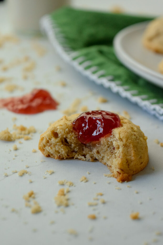 Gluten Free Raspberry Almond Thumbprint Cookie