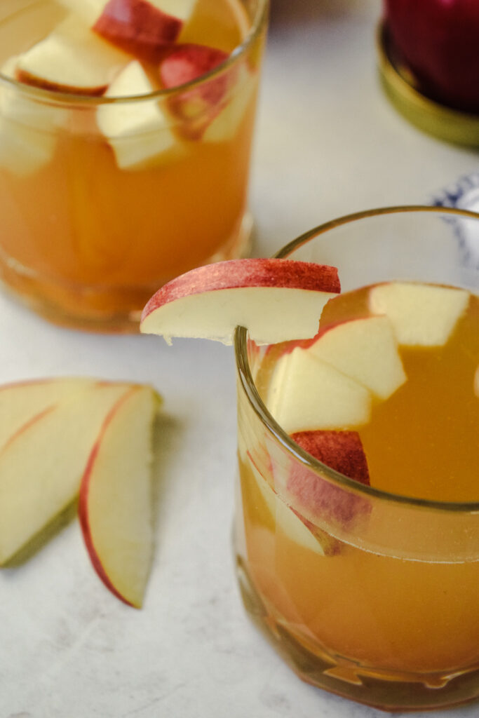 white wine and apple cider cocktail
