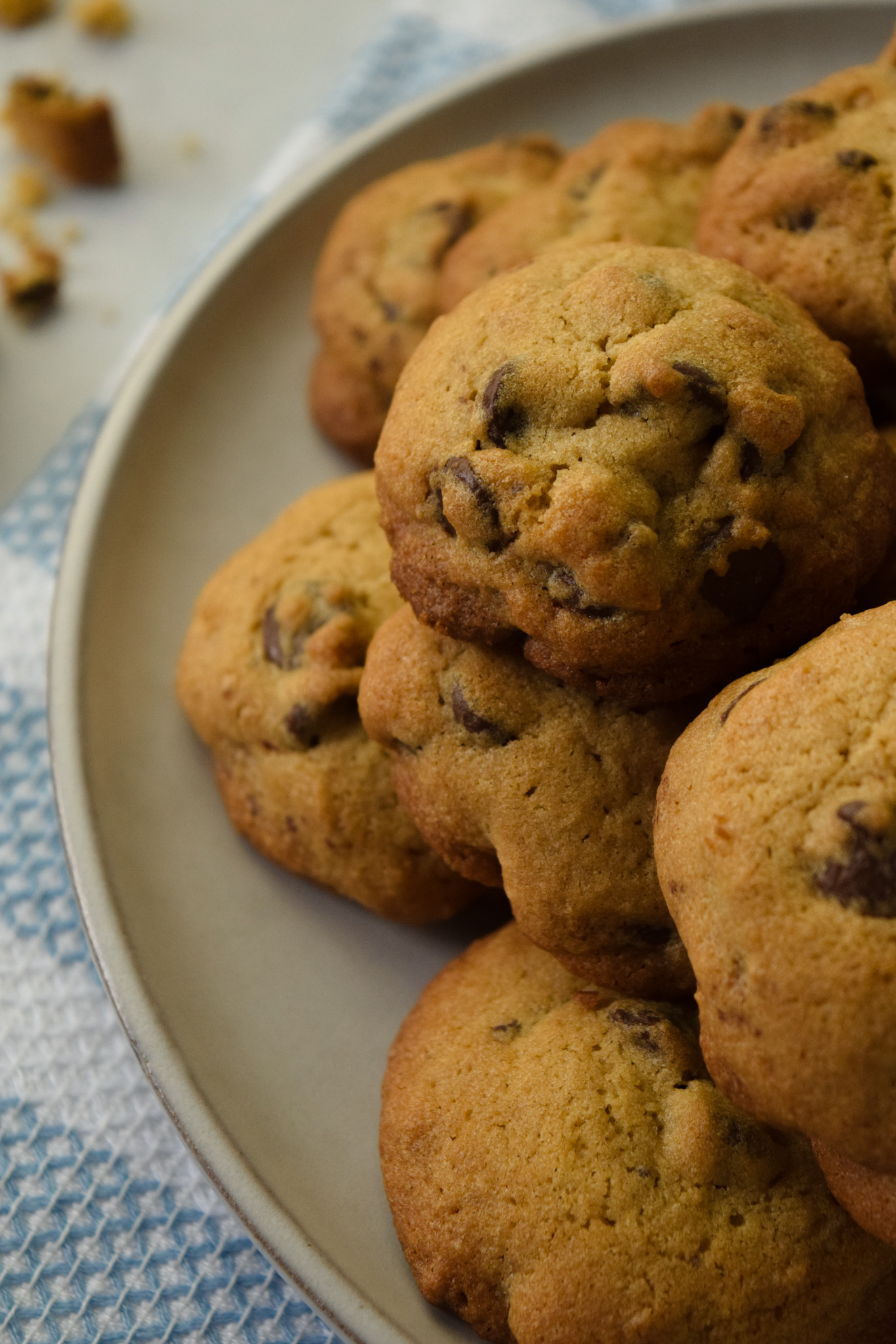 plate of nestle toll house chocolate chip cookies with gluten free flour