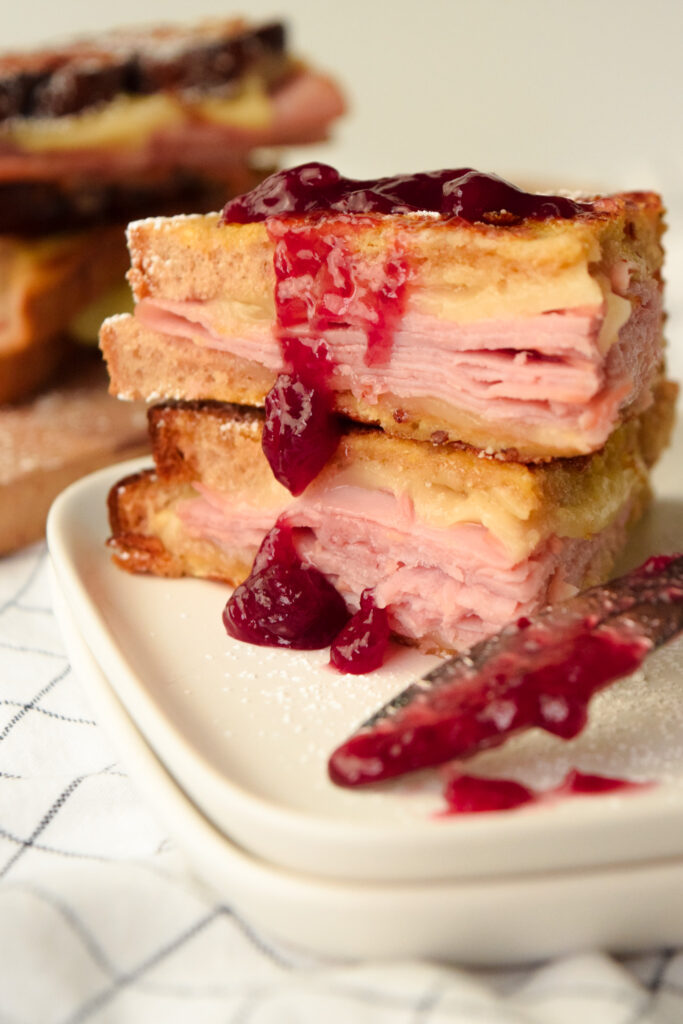 gluten free monte cristo sandwiches with raspberry jam
